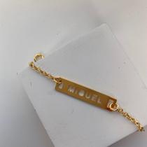 Pulseira Infantil Personalizada com escrita Miguel - Semijoias Pronta Entrega Pulseira Infantil Personalizada com escrita Miguel - Semijoias Pronta Entrega