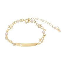 Pulseira Infantil Personalizada Com Perola E Estrela Vado