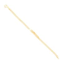 Pulseira Infantil Placa com Elos Grumet - AU13477 Pulseira Infantil Placa com Elos Grumet - AU13477