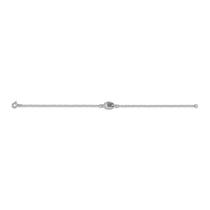 Pulseira Infantil Prata 15cm com Placa Oval ABC Resinado Banhado a Ródio Pulseira Infantil Prata 15cm com Placa Oval ABC Resinado Banhado a Ródio