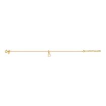 Pulseira Infantil Prata Pingente Ferradura Ouro 18k - 14cm Pulseira Infantil Prata Pingente Ferradura Ouro 18k - 14cm