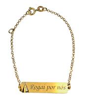Pulseira Infantil Rogai por Nós Ouro 18K - 1.44 Pulseira Infantil Rogai por Nós Ouro 18K - 1.44
