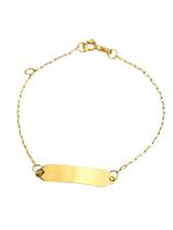 Pulseira Infantil Tijolinho Ouro 18K - 0.88