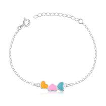 Pulseira Infantil Três Corações