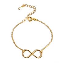 Pulseira Infinito Banhada a Ouro Pulseira Infinito Banhada a Ouro