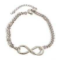 Pulseira Infinito Banhada a Ródio Pulseira Infinito Banhada a Ródio