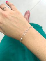 Pulseira Infinito Bolinhas de Prata 925