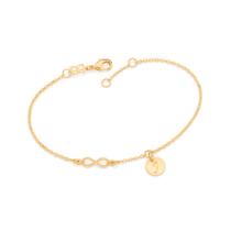 Pulseira infinito e letra folheada Letra j 552004 Rommanel Pulseira infinito e letra folheada Letra j 552004 Rommanel