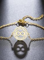 Pulseira infinito feminina - banhada a ouro 18k