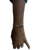 Pulseira Infinito Folheada a Prata Original 22Cm