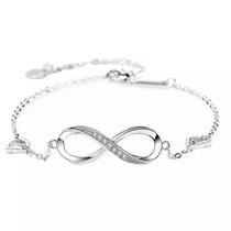 Pulseira Infinity 925 em prata para mulheres jovens com caixa de presente