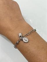 Pulseira Inox Cadeia de Consagração Nossa Senhora das Graças - 1 Unidade