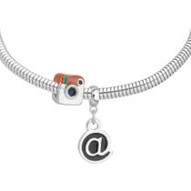 Pulseira Instagram Berloque Banhado a Prata 925