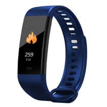 Pulseira Inteligente Y5 - Monitora Frequência Cardíaca e Pressão Arterial (Azul)