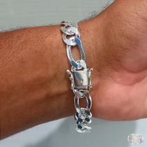 Pulseira Italiana 3x1 com Fecho Gaveta em Prata 925 - 10mm