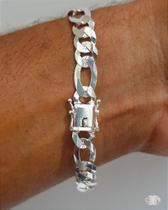 Pulseira Italiana 3x1 com Fecho Gaveta em Prata 925 - 8mm Pulseira Italiana 3x1 com Fecho Gaveta em Prata 925 - 8mm