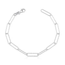 Pulseira Italiana Elo Longo Cadeado De Prata 925