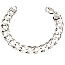 Pulseira Italiana Grumet Flat 13mm Prata 925