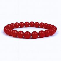Pulseira Jade Vermelha 8mm Pedra Natural Força e Energia Pulseira Jade Vermelha 8mm Pedra Natural Força e Energia