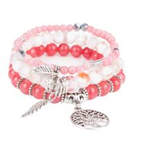 Pulseira Jardme Tree of Life Beaded Natural Gemstone para mulheres