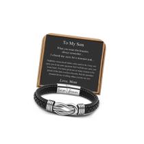 Pulseira JoyCuff Mother and Son Leather Knot 21,5 cm