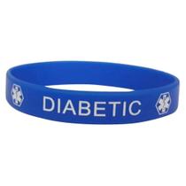 Pulseira JUDE Diabética Azul de Silicone 19 cm Pulseira JUDE Diabética Azul de Silicone 19 cm