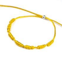 Pulseira Kabbalah Sete Nós Cetim Dourada Prosperidade Pulseira Kabbalah Sete Nós Cetim Dourada Prosperidade