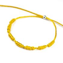 Pulseira Kabbalah Sete Nós Cetim Dourada Prosperidade Pulseira Kabbalah Sete Nós Cetim Dourada Prosperidade