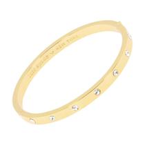 Pulseira kate spade new york Set in Stone Dourada com Cristal Transparente Pulseira kate spade new york Set in Stone Dourada com Cristal Transparente