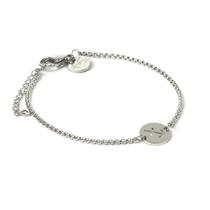 Pulseira Key Design Signo Sagitário de Aço Prata Ajustável