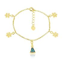 Pulseira Kids Princesa Flocos De Gelo Aquamarine Pulseira Kids Princesa Flocos De Gelo Aquamarine