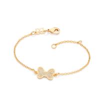 Pulseira laço da minnie folheada BRANCO 552124 Rommanel Pulseira laço da minnie folheada BRANCO 552124 Rommanel