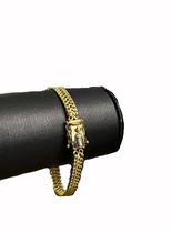 Pulseira lacraia 8mm fecho especial - banhado a ouro 18k