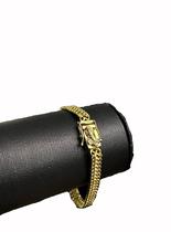 Pulseira lacraia 8mm fecho especial - banhado a ouro 18k