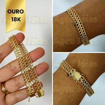 Pulseira Lacraia 8mm Ouro 18k Feminina Masculina