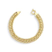 Pulseira Lacraia Feminina em Ouro 18K com Fecho Boia