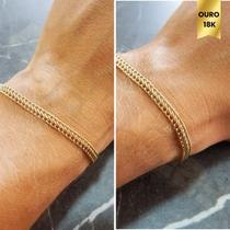 Pulseira Lacraia Ouro 18k Feminino Masculino Bracelete Ouro Legitimo