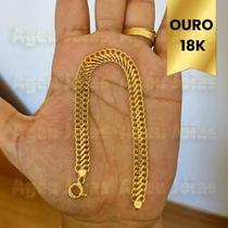 Pulseira Lacraia Ouro 18k Grossa 8mm Bracelete Ouro Feminino Masculino