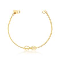 Pulseira laminada com símbolo infinito
