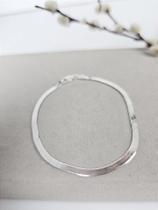 Pulseira Laminada Fina de Prata 925 de 19,5 cm Pulseira Laminada Fina de Prata 925 de 19,5 cm