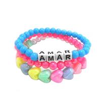 Pulseira Le Miçangas coloridas Adulto com 3 Unidades