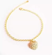 Pulseira Lembrancinha Madrinha Amor Folheado a Ouro 18k