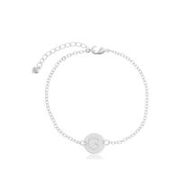 Pulseira letra inicial G - Banhado em prata 925