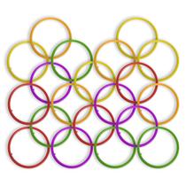 Pulseira Lisa de Plástico Coloridas - 30 Unidades