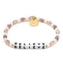 Pulseira Little Words Project Believe Beads Plated Brass XS Pulseira Little Words Project Believe Beads Plated Brass XS