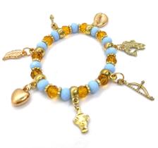 Pulseira Logunedé Orixás Umbanda Candomblé Claro Ajustável
