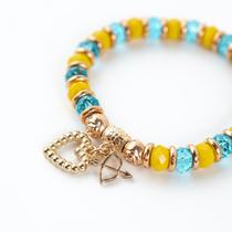 Pulseira Logunede Pingente Cristal e Silicone