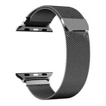 Pulseira Loop Aço Milanese Compatível Apple Watch E Iwo 42mm 44mm e 45mm