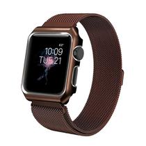 Pulseira Loop Milanese Malha de Aço Watch 42mm 44mm Brown