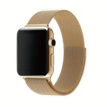 Pulseira Loop Milanese Malha de Aço Watch 42mm 44mm Dourado